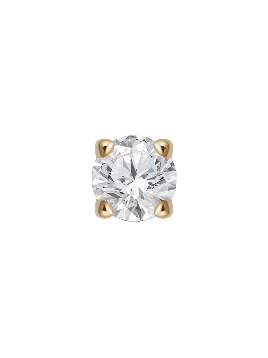 Women's 14K Yellow Gold Shine Bright Diamond Mini Stud - Yellow Gold