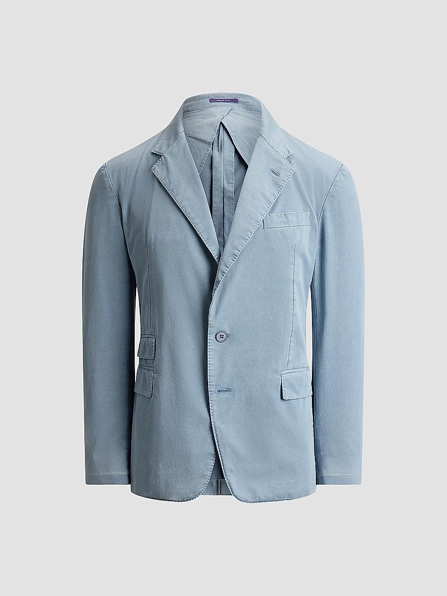 Men's Kent Linen-Silk Suit Jacket - Winward Blue - Size 48
