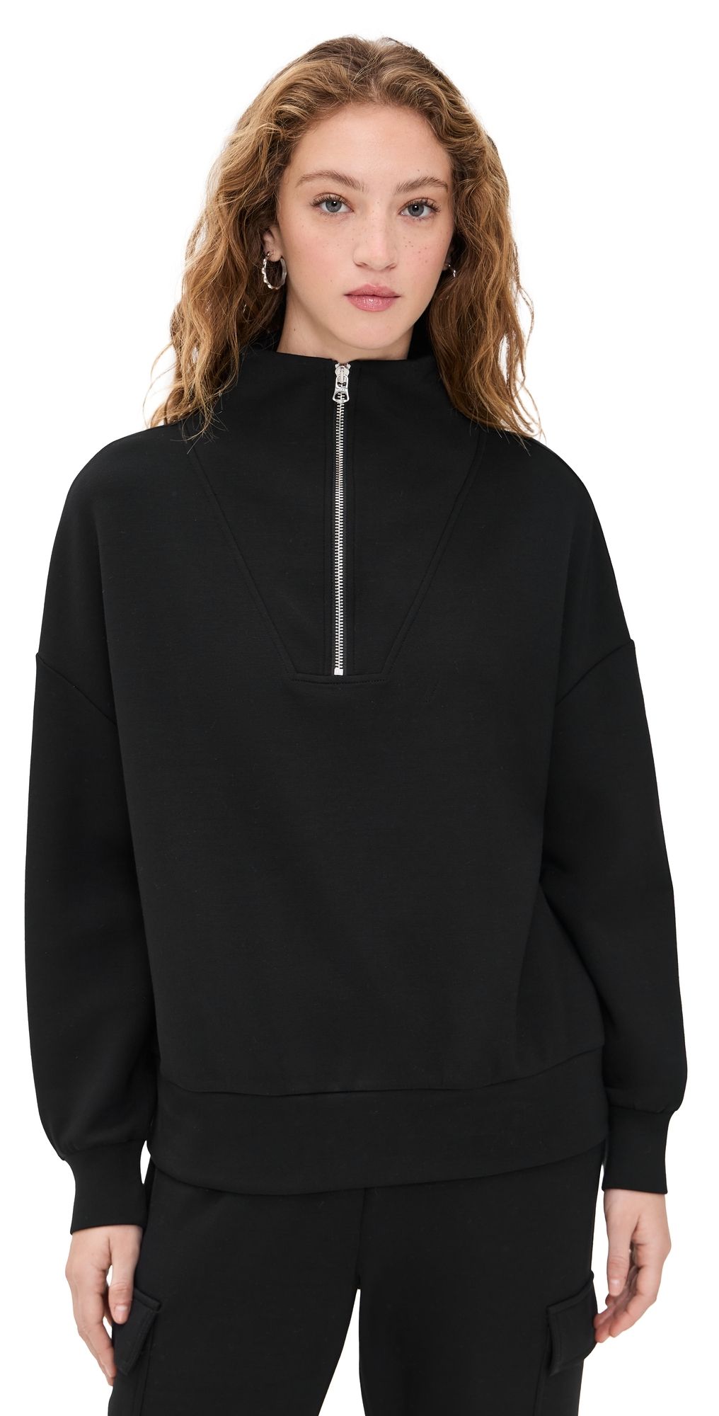 Varley Hawley Half-Zip Sweatshirt Black XS