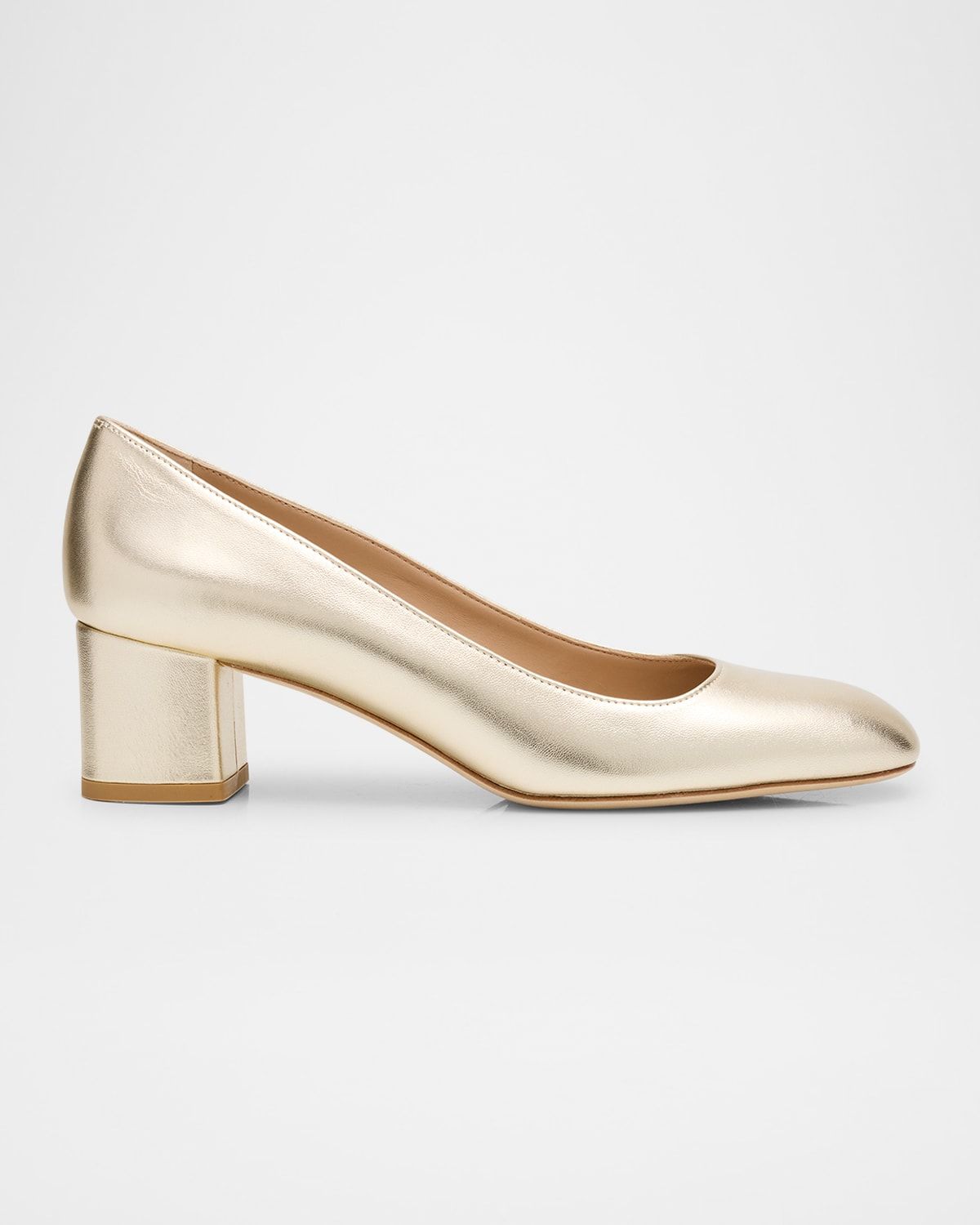 Maeve Metallic Block-Heel Pumps
