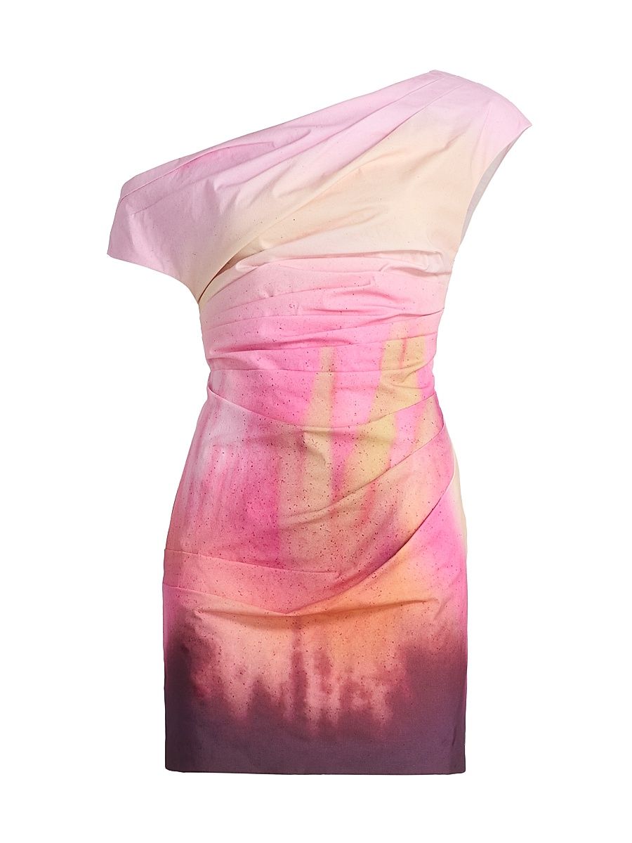 Women's Ysella Printed Off-the-Shoulder Minidress - Flora In Focus - Size 12