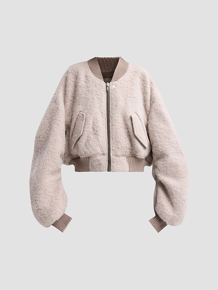 Women's Secchia Cropped Flight Bomber Jacket - Rose - Size 8