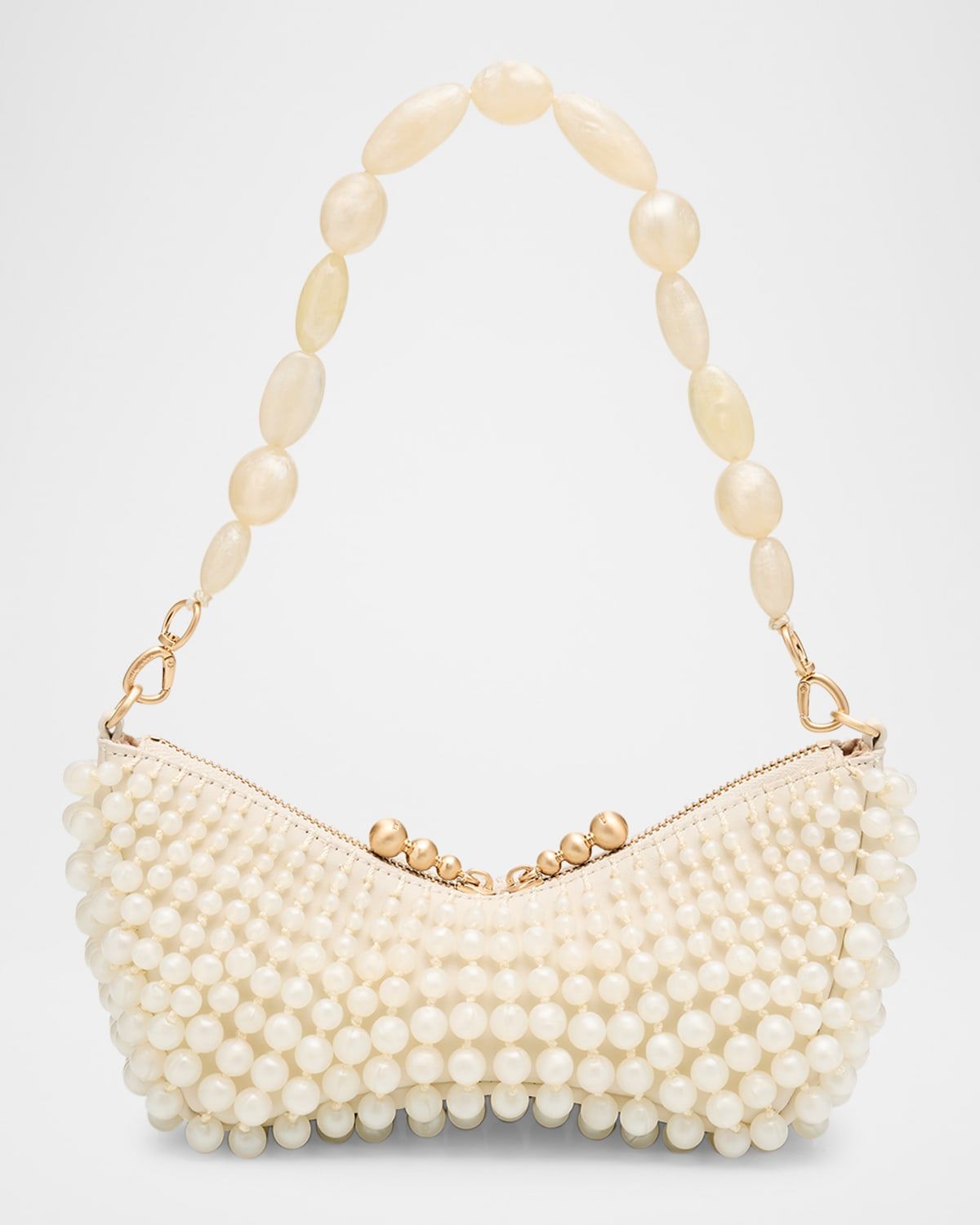 Mercier Beaded Zip Shoulder Bag