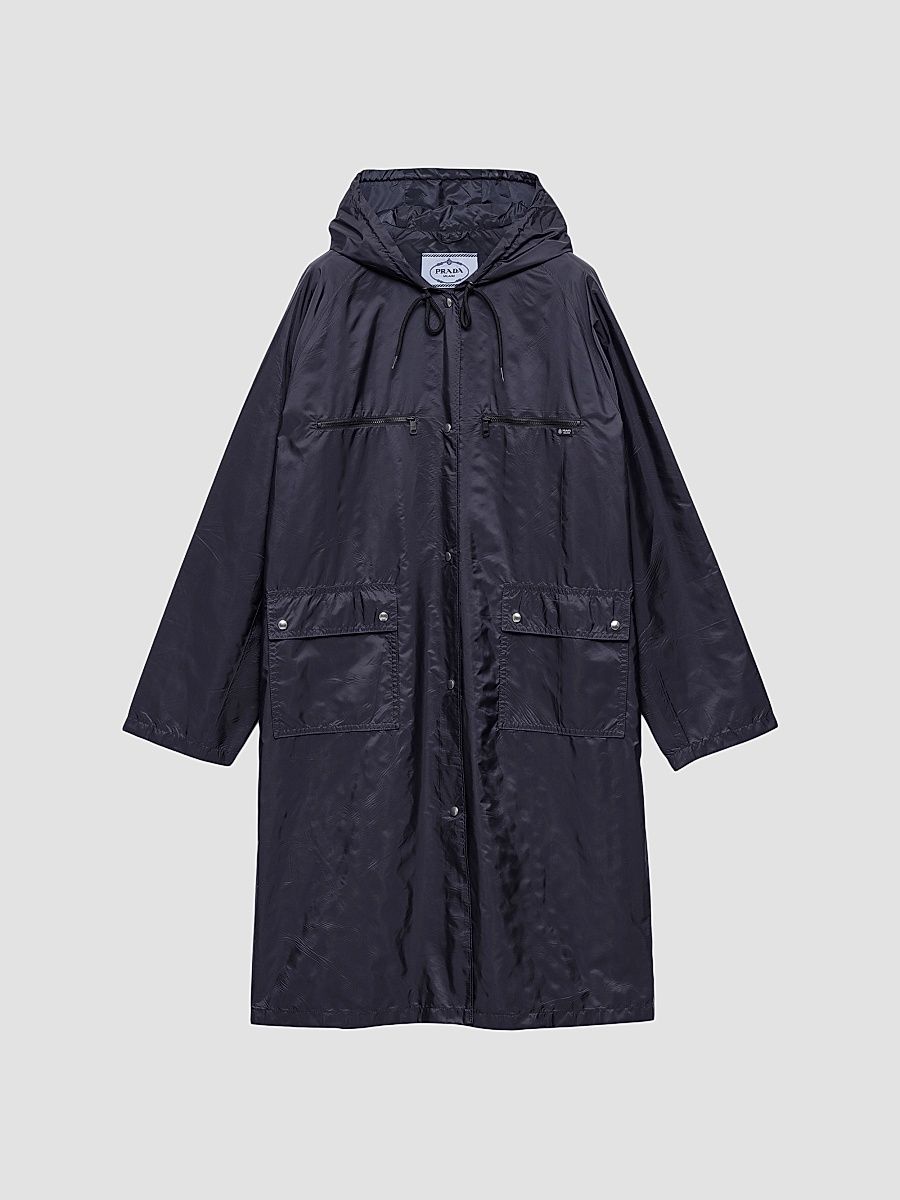 Women's Lightweight Nylon Raincoat - Blue - Size 8