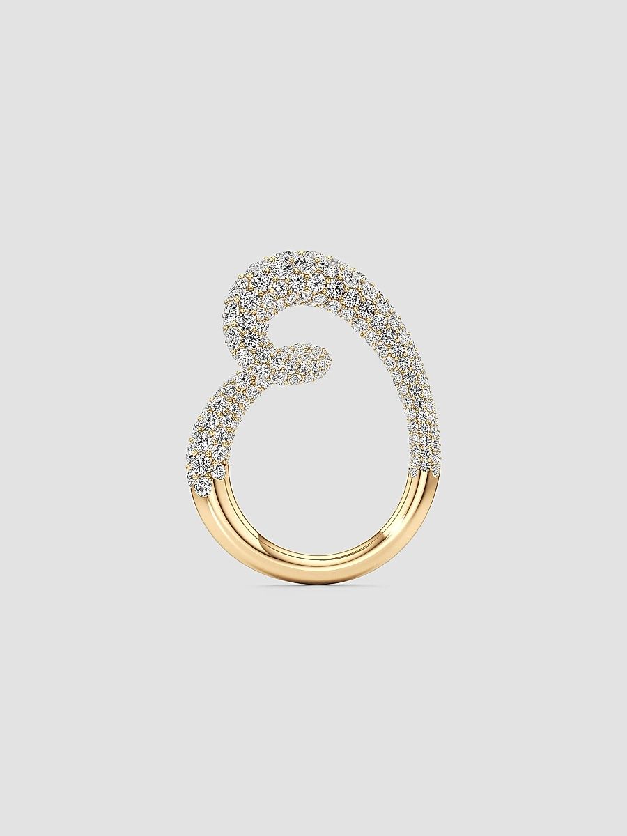 Unsaid Women's Whirlwind 18K Rose Gold & 4.74 TCW Lab-Grown Diamond Ring - Yellow Gold - Size 7.75