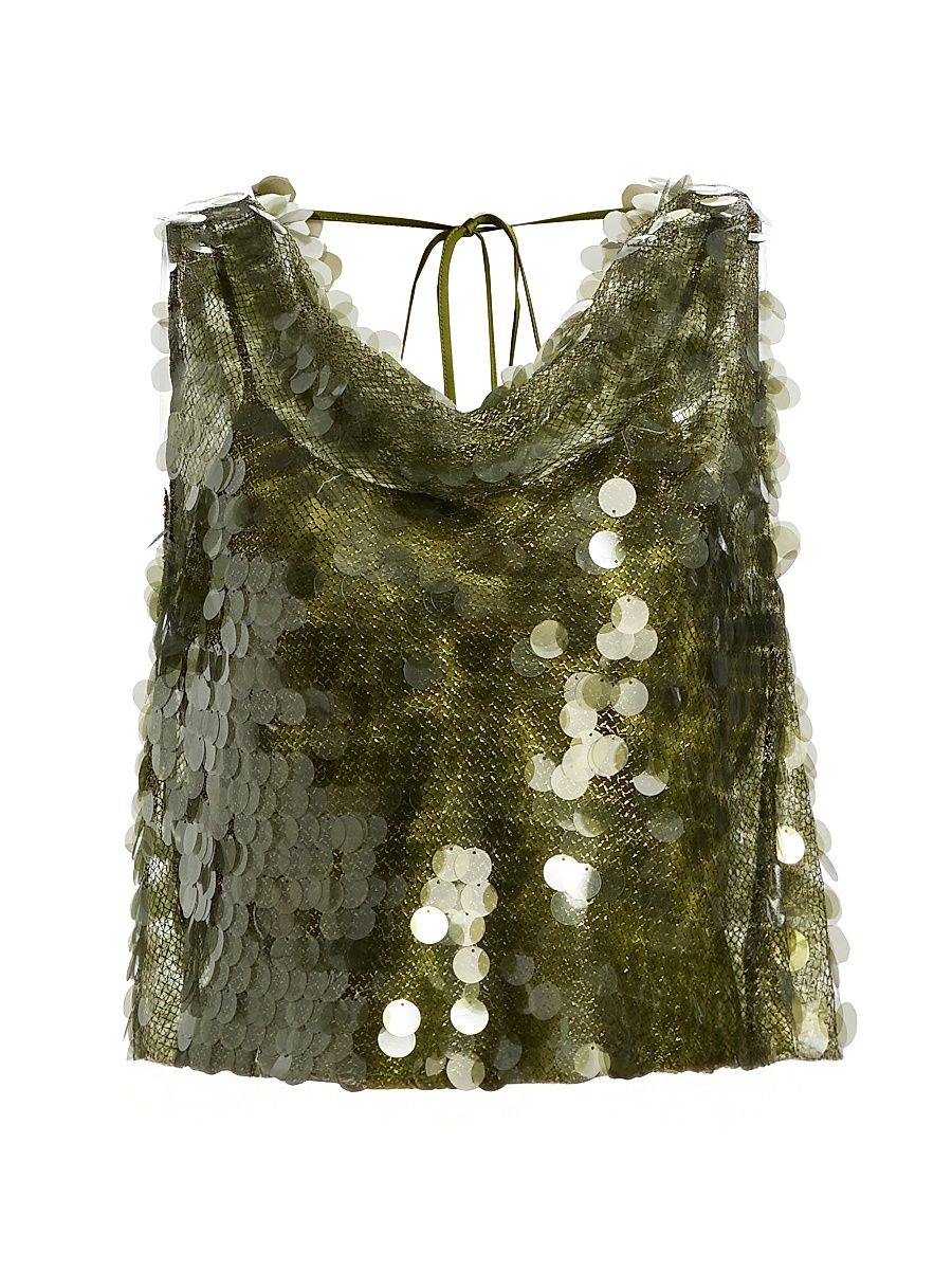 Women's Calista Sequined Top - Kelp Forest - Size XL