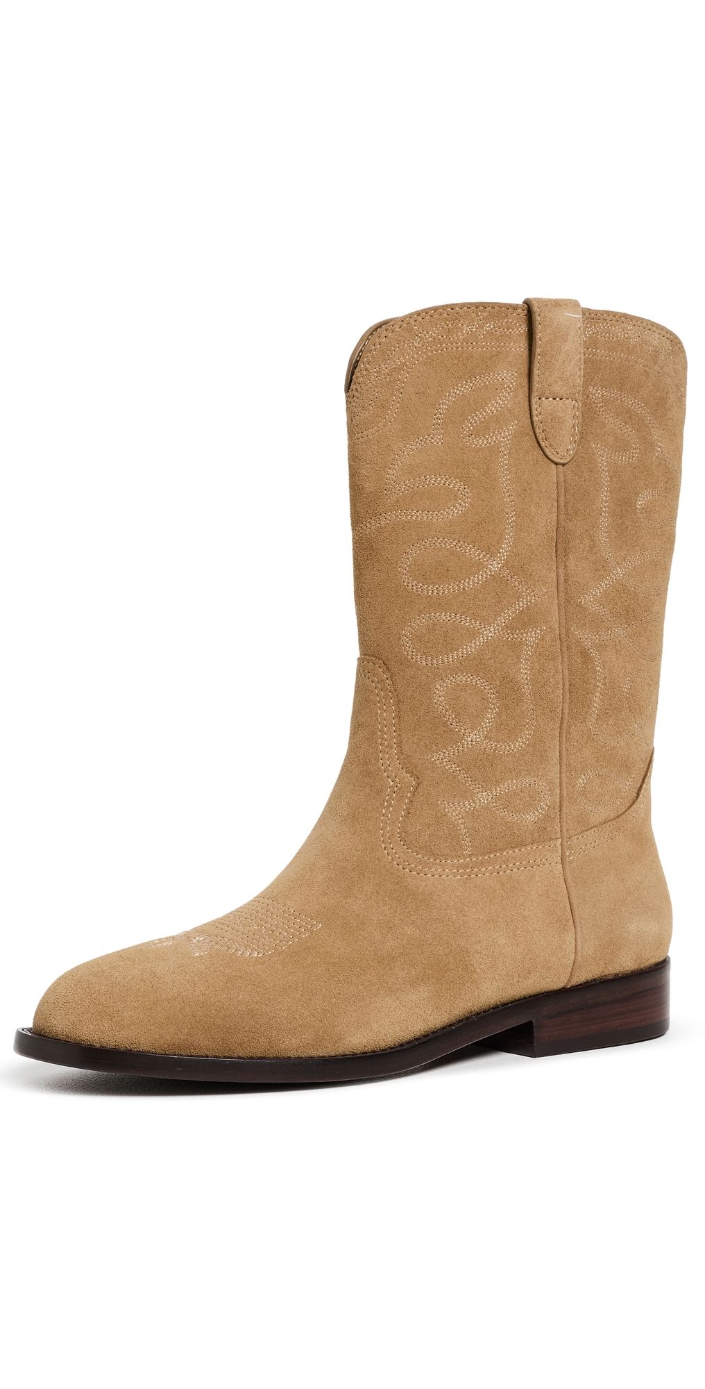 Loeffler Randall Jett Western Calf Boots Sand 9.5