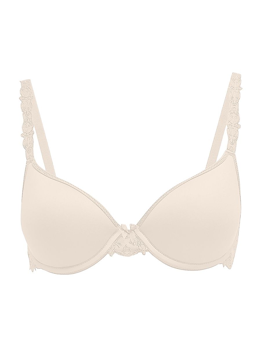 Women's Smooth Custom-Fit Lace Trim Bra - Beige - Size 34G