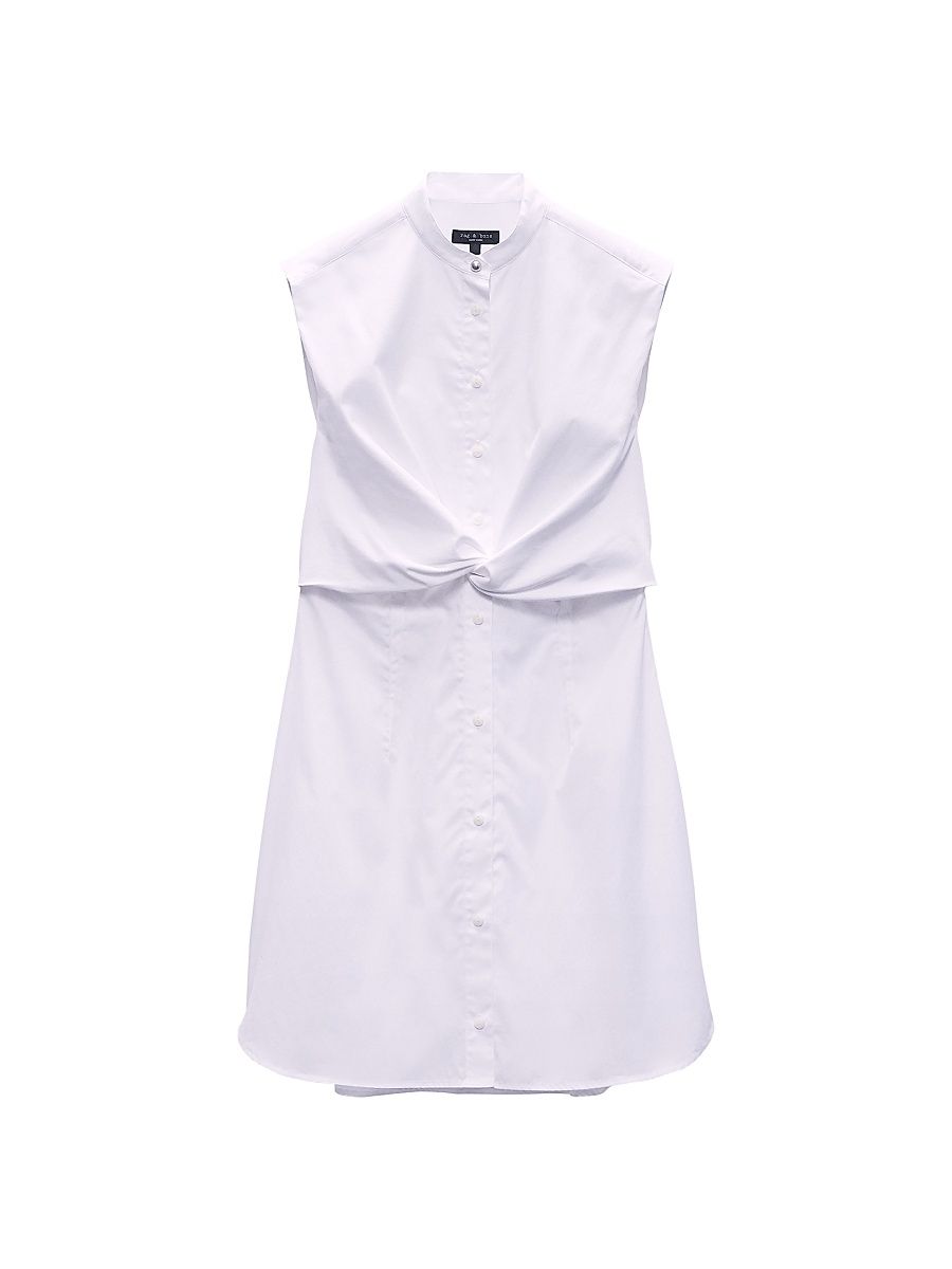 Women's Louisa Sleeveless Poplin Minidress - White - Size 16