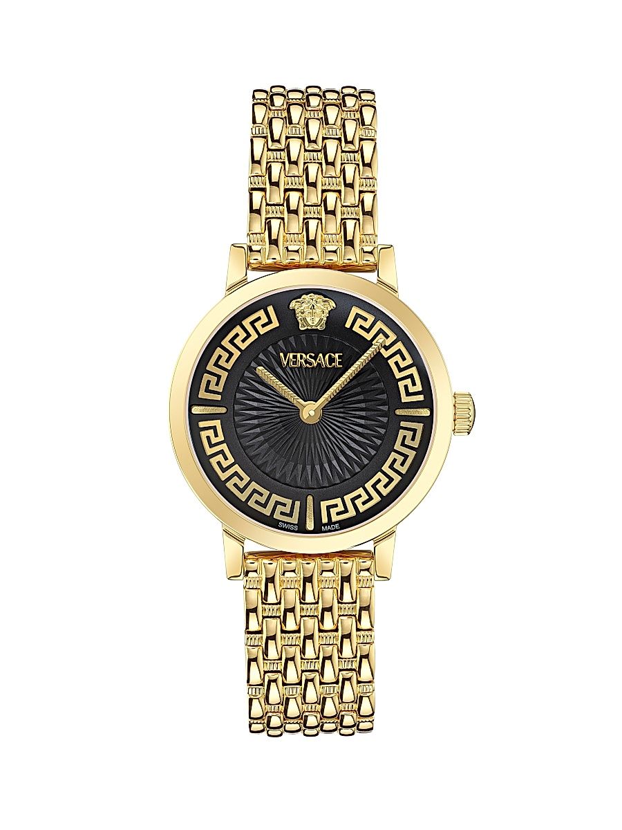 Women's Greca Fortuna Goldtone Bracelet Watch/35MM - Yellow Gold