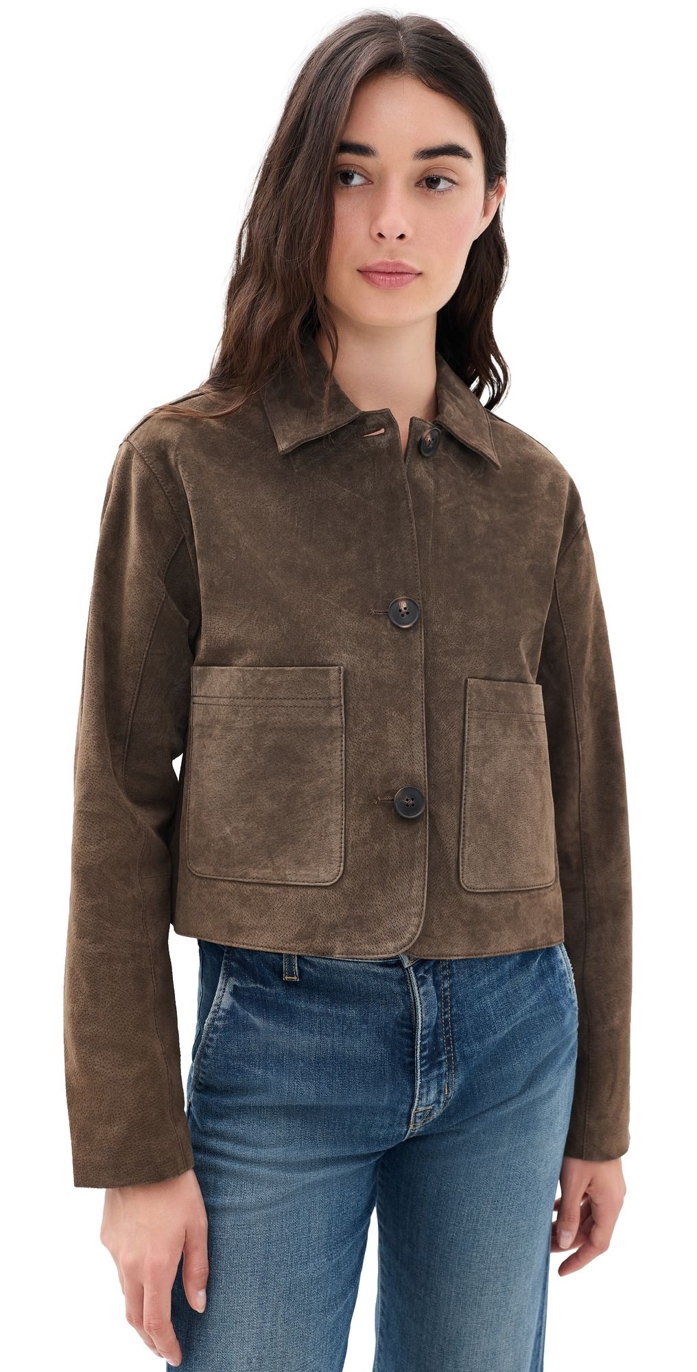 BLANKNYC Black Coffee Suede Jacket Brown S