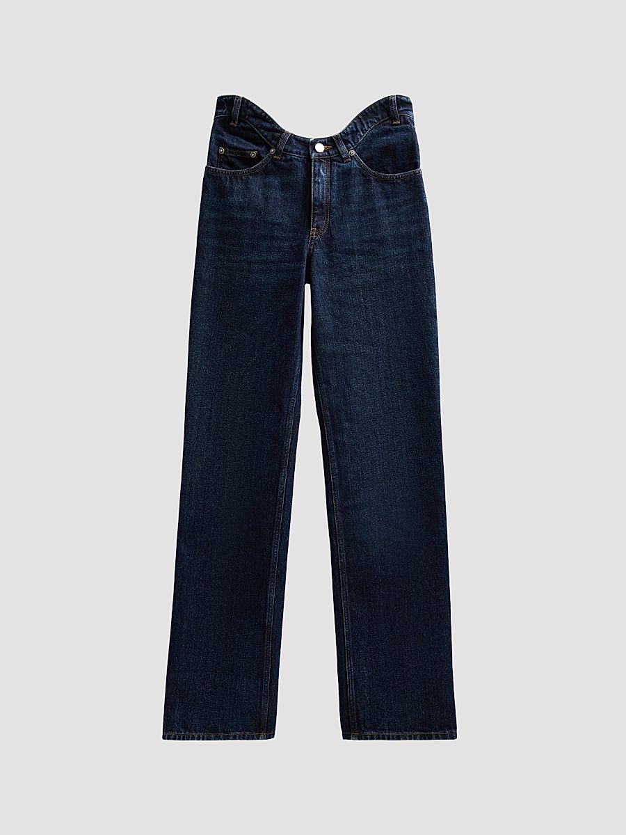 Jean Paul Gaultier Women's Curvy Waist Straight-Leg Jeans - Indigo - Size 27