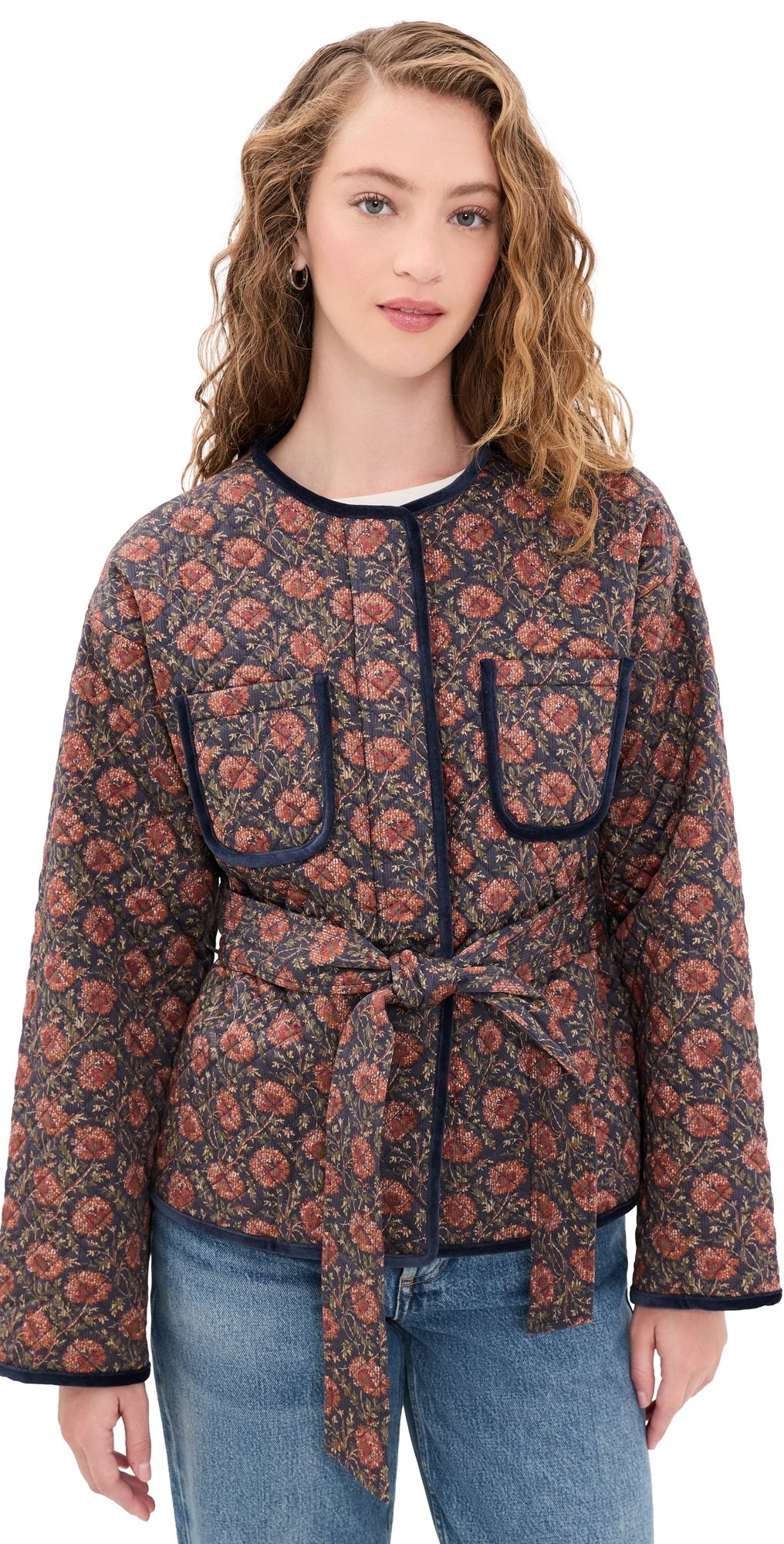 Hill House Home The Barrow Jacket Chrysanthemum Chintz XL