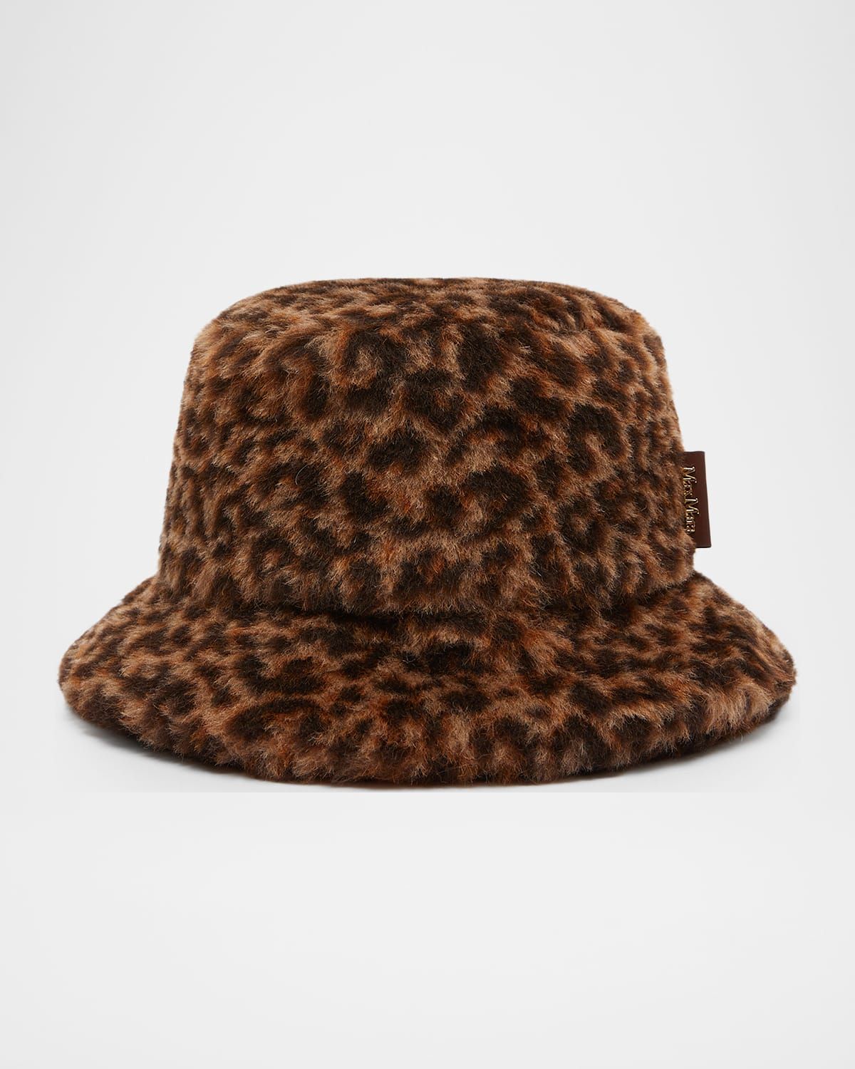 Alpaca and Wool Leopard Jacquard Bucket Hat