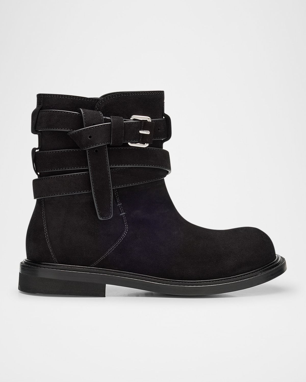 Men & apos;s Oliver Leather Wrap-Buckle Ankle Boots