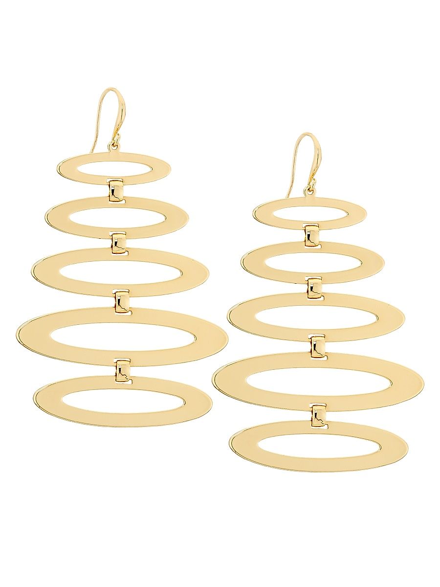Women's Multi Oval Jazmine Goldtone Earrings - Gold