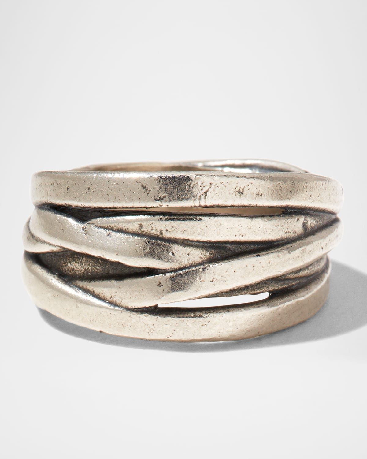 Men & apos;s Silver Wrap Band Ring