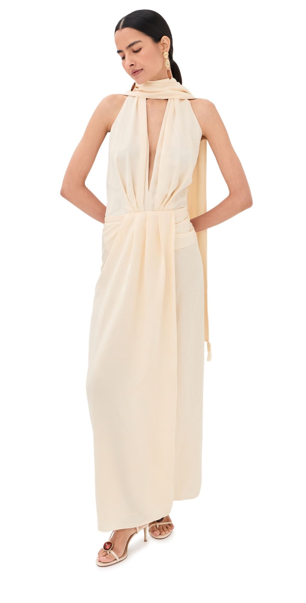 Johanna Ortiz Wildly Beautiful Maxi Dress Ecru 6