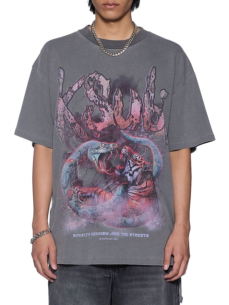 Men's Future Memory Knotted Ekcess T-Shirt - Charcoal - Size XXL