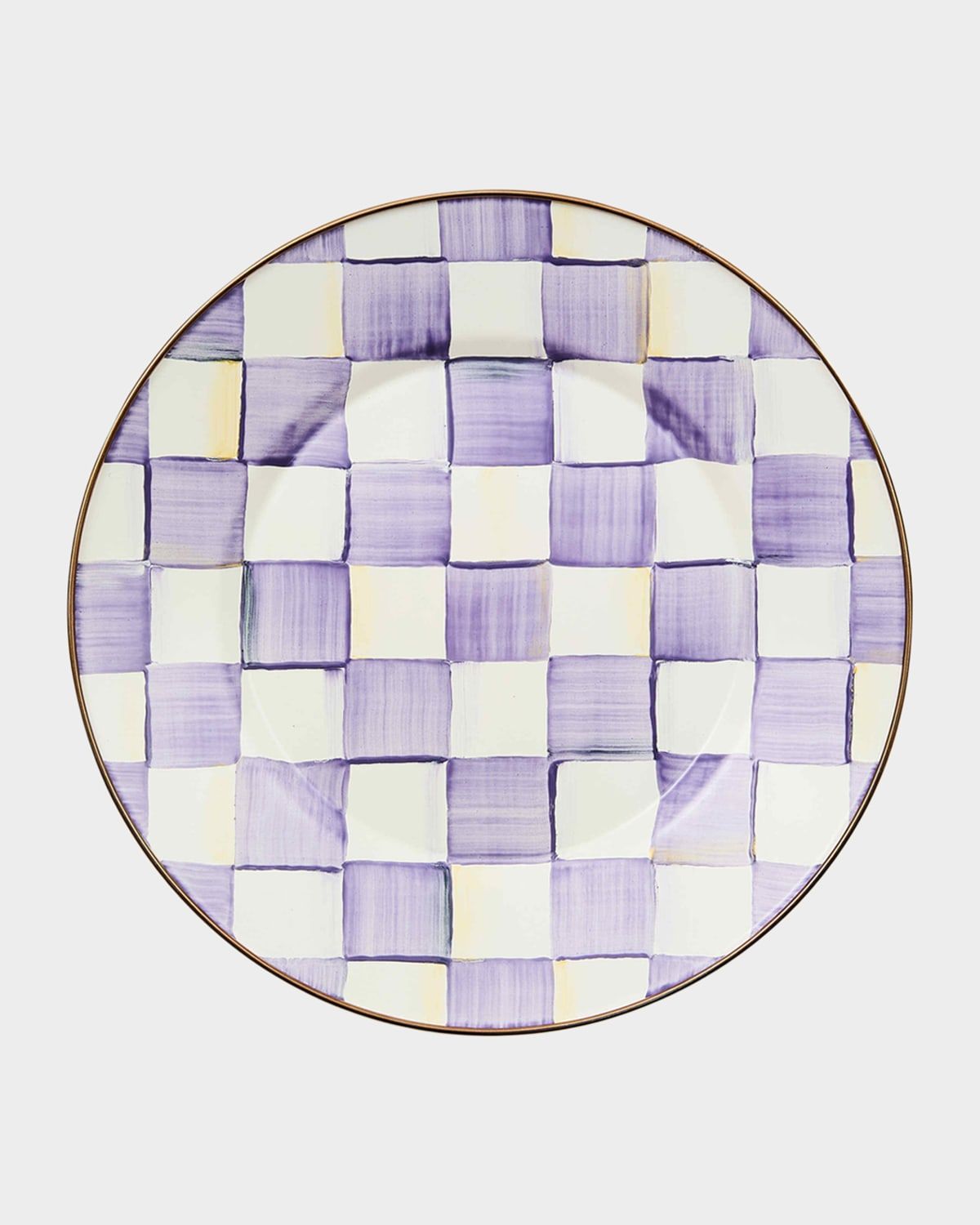 Violet Check Dinner Plate