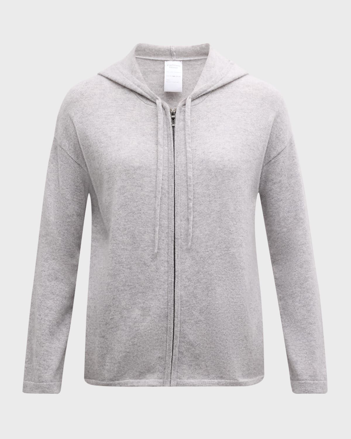 Cashmere Zip-Front Hoodie