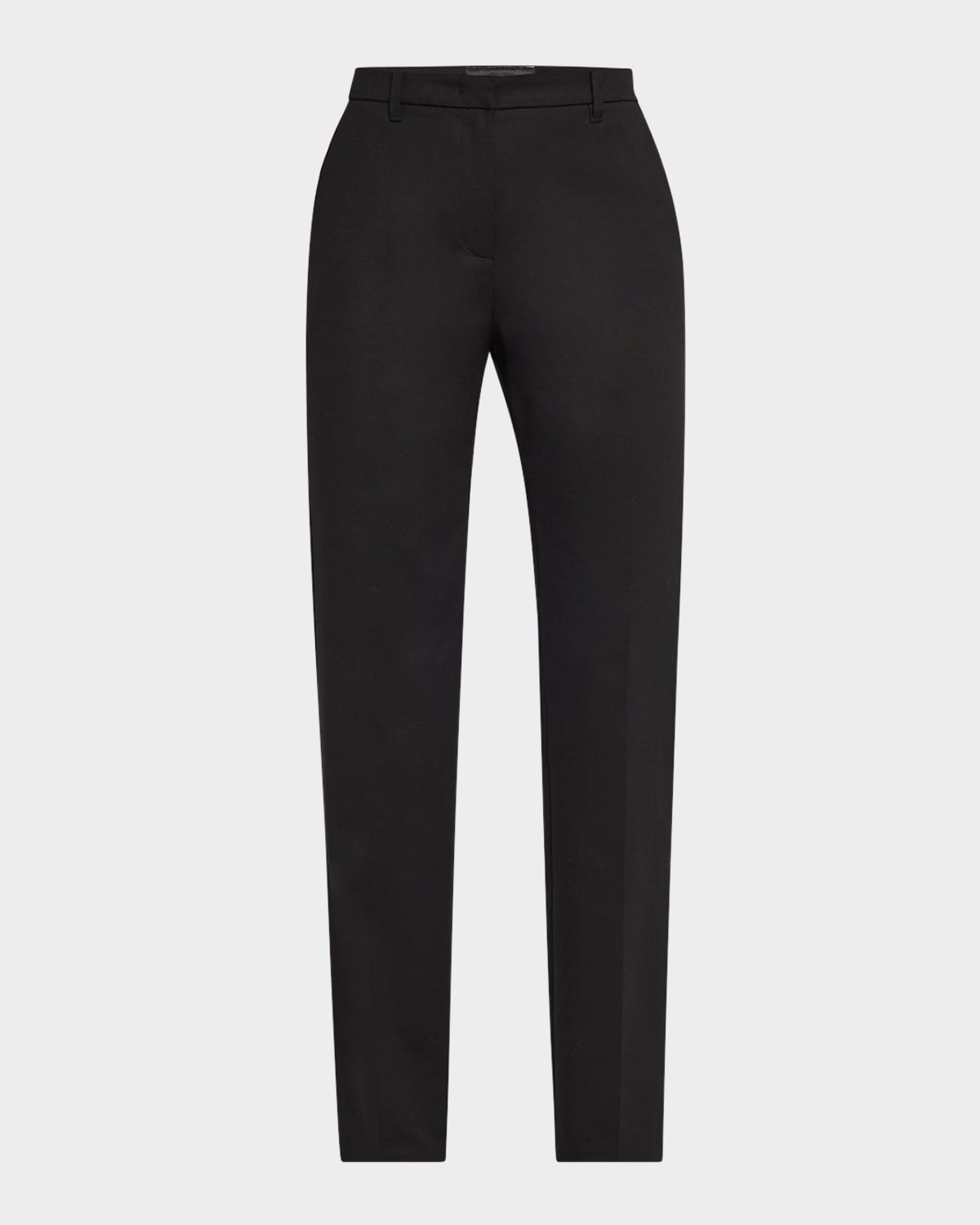 Mid-Rise Straight-Leg Trousers