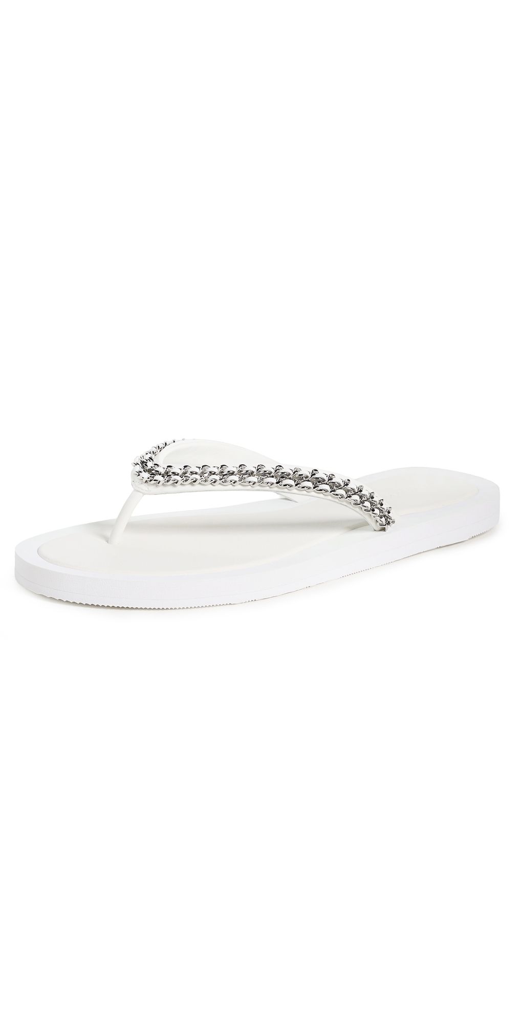 Tory Burch Kira Chain Flip Flops Bianco 6