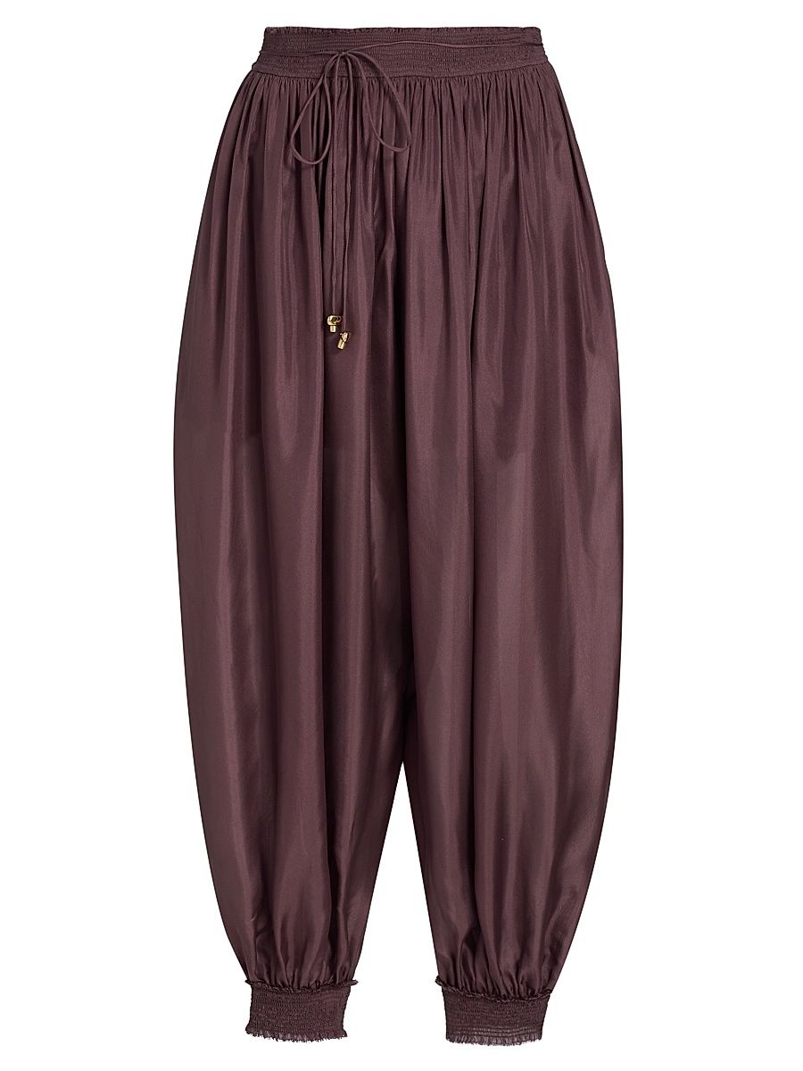 Women's Aster Silk Harem Pants - Musk - Size 8