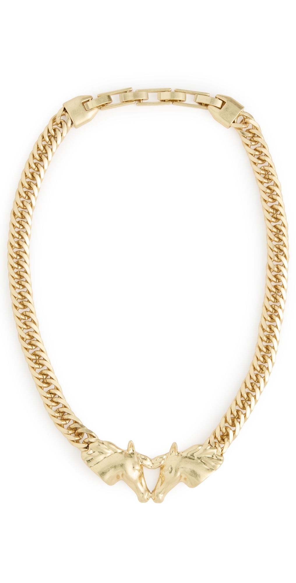 Clare V. Le Cheval Necklace Vintage Gold One Size