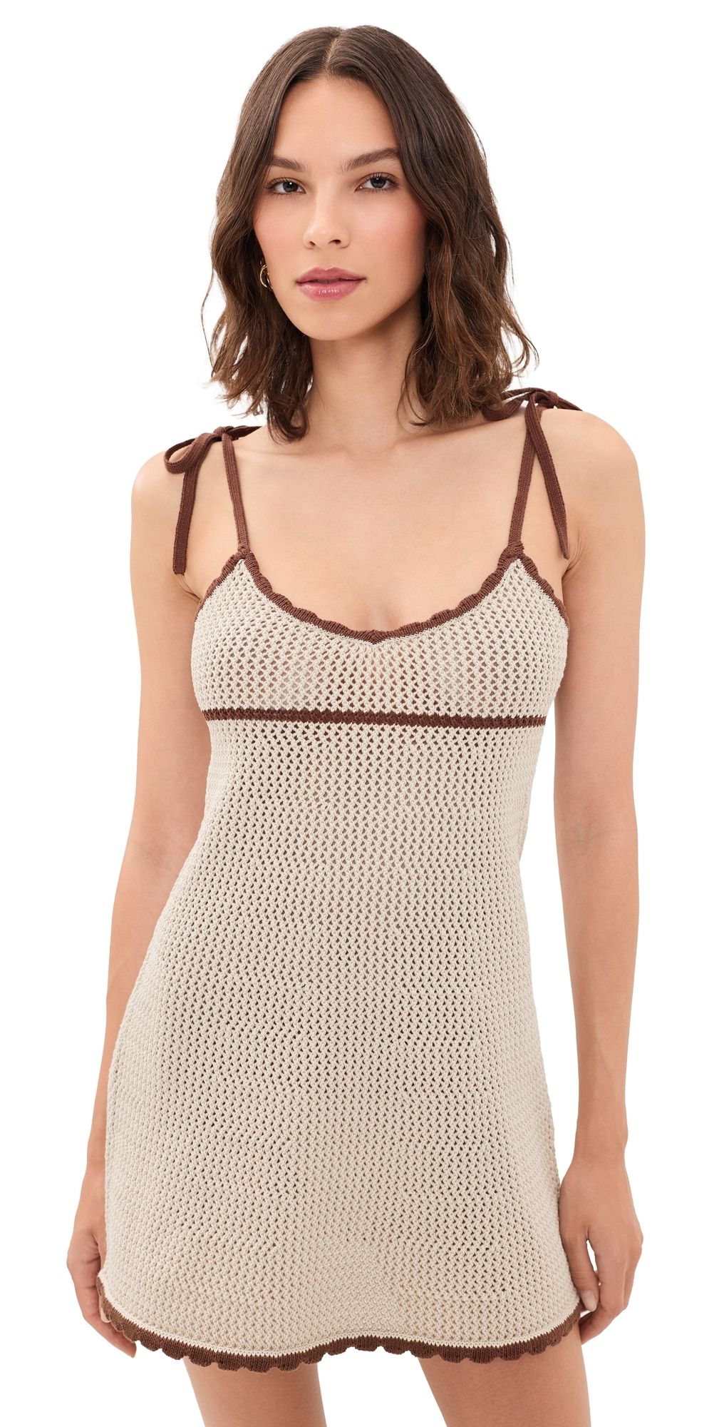 SEROYA Malkie Dress Almond/Cocoa Brown M