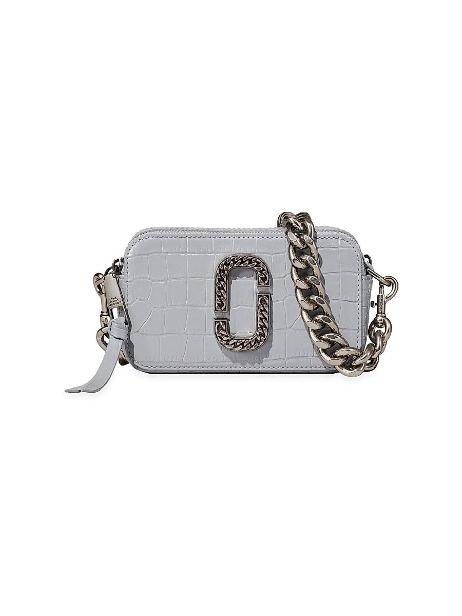 Women's The Snapshot Croc-Embossed Leather Camera Bag - Quarry