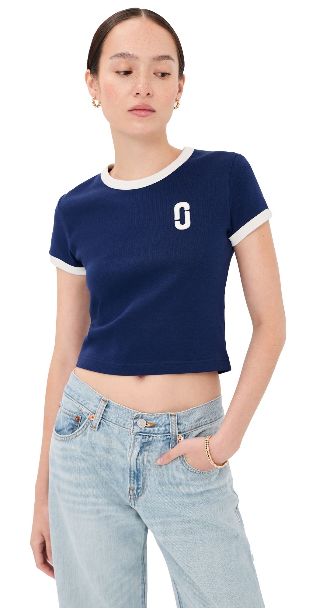 Marc Jacobs Pop J Marc Ringer Baby Tee Navy Multi M