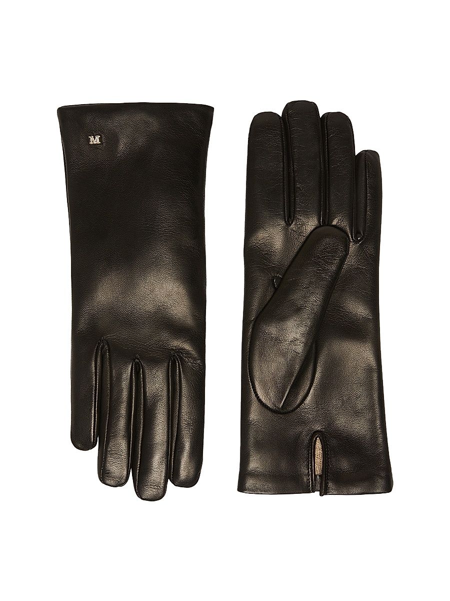 Women's Nappa Leather Gloves - Black - Size 7