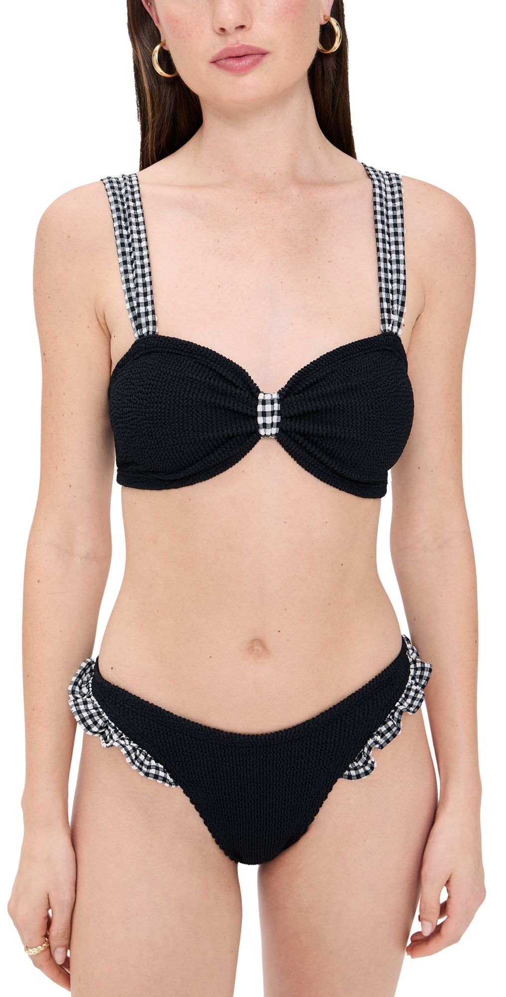 Hunza G Loretta Bikini Set Black/Black One Size