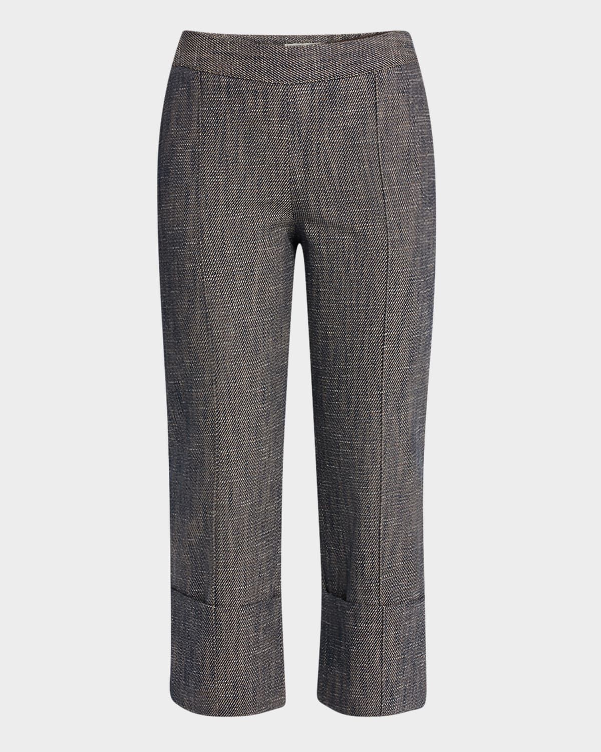 Toni Pintuck Straight-Leg Crop Pants