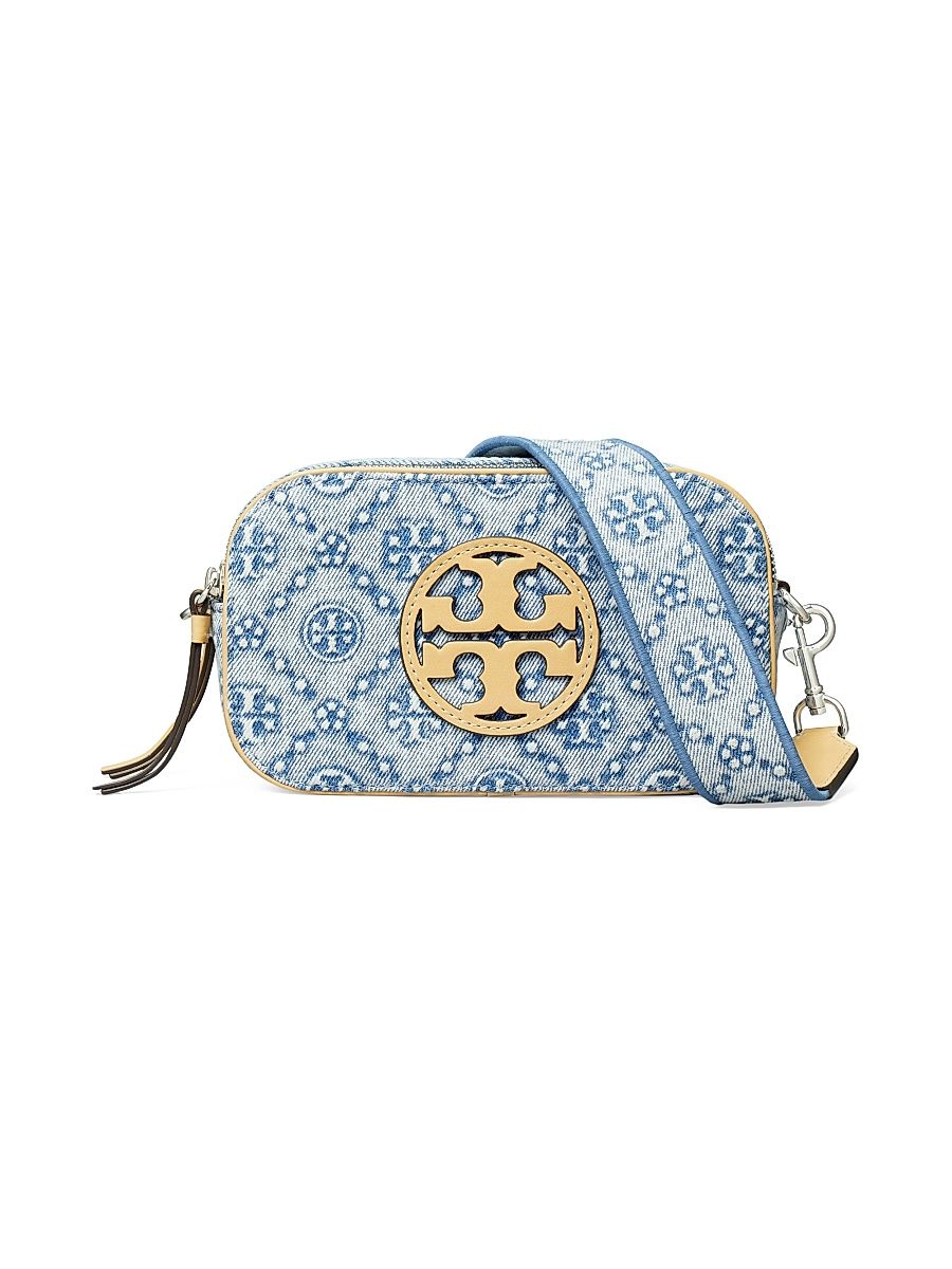 Women's Miller Monogram Denim Crossbody Bag - Powder Blue