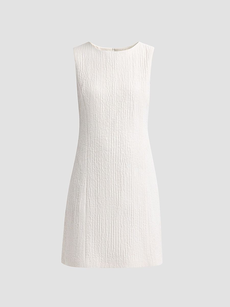 Prabal Gurung Women's Textured Shift Mini Dress - Ivory - Size 14
