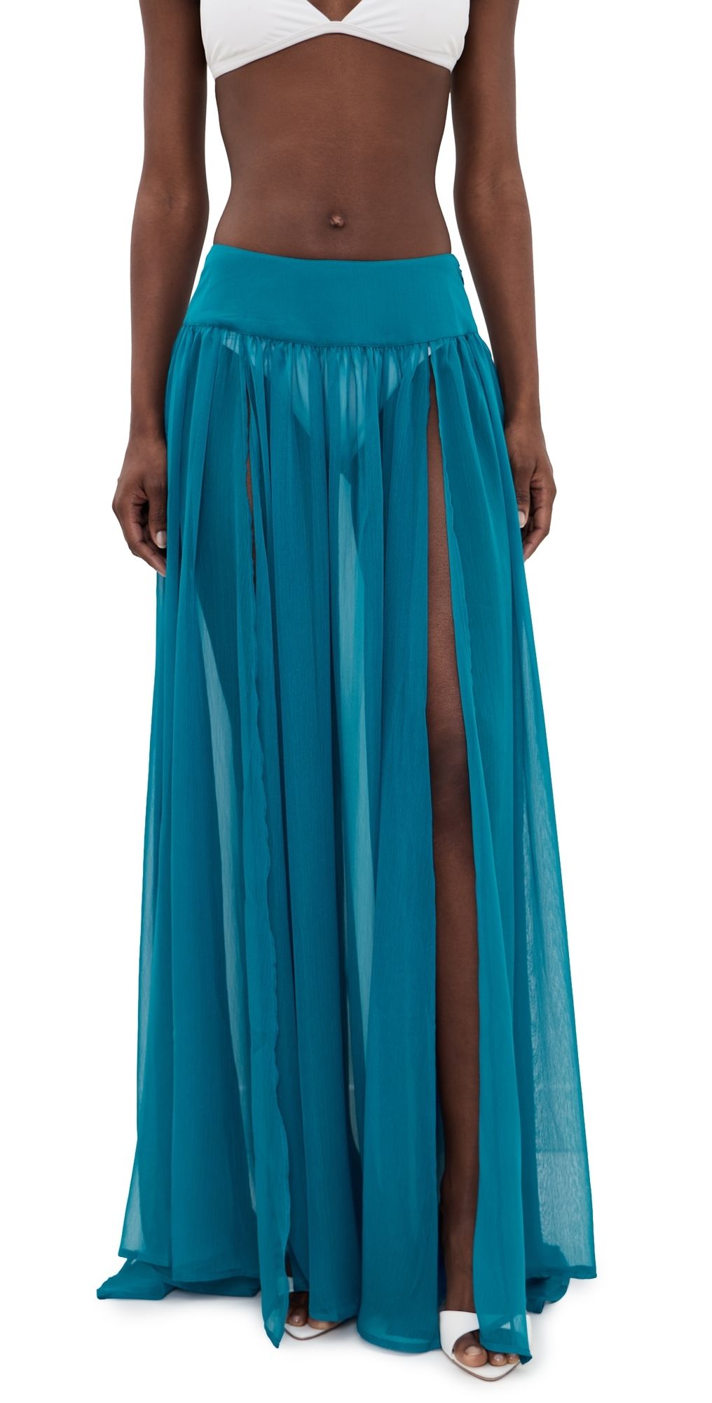 Shani Shemer Medow Maxi Skirt Blue Teal M