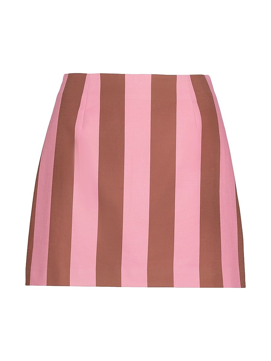 Women's The Hallie Skirt - Coral Cabana Stripe - Size XXS