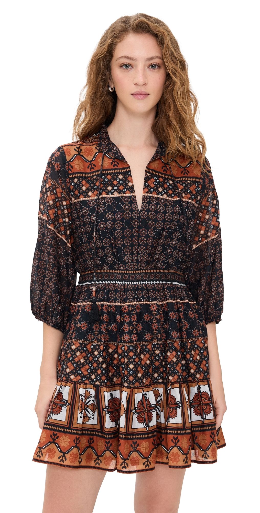 Cleobella Priyanka Mini Dress Zocalo Print M