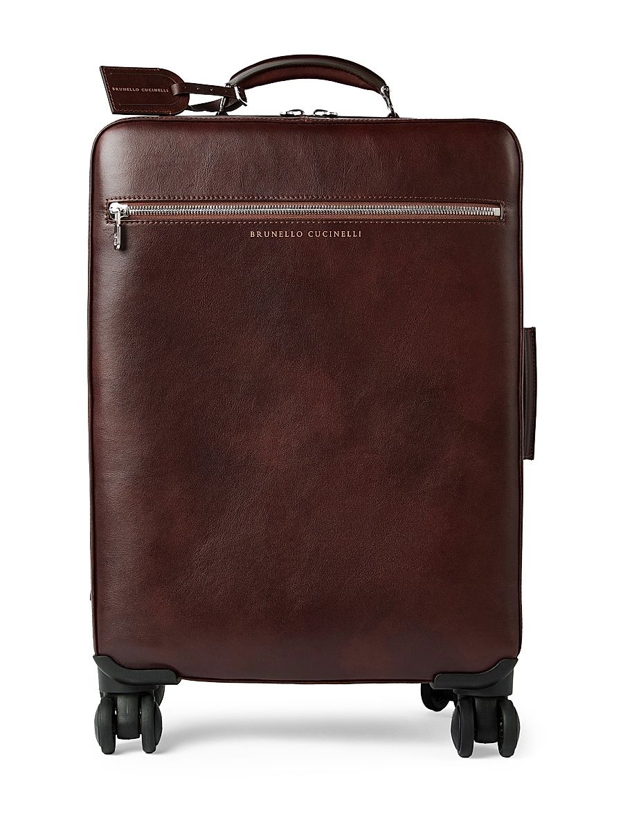 Calfskin Suitcase - Burgundy