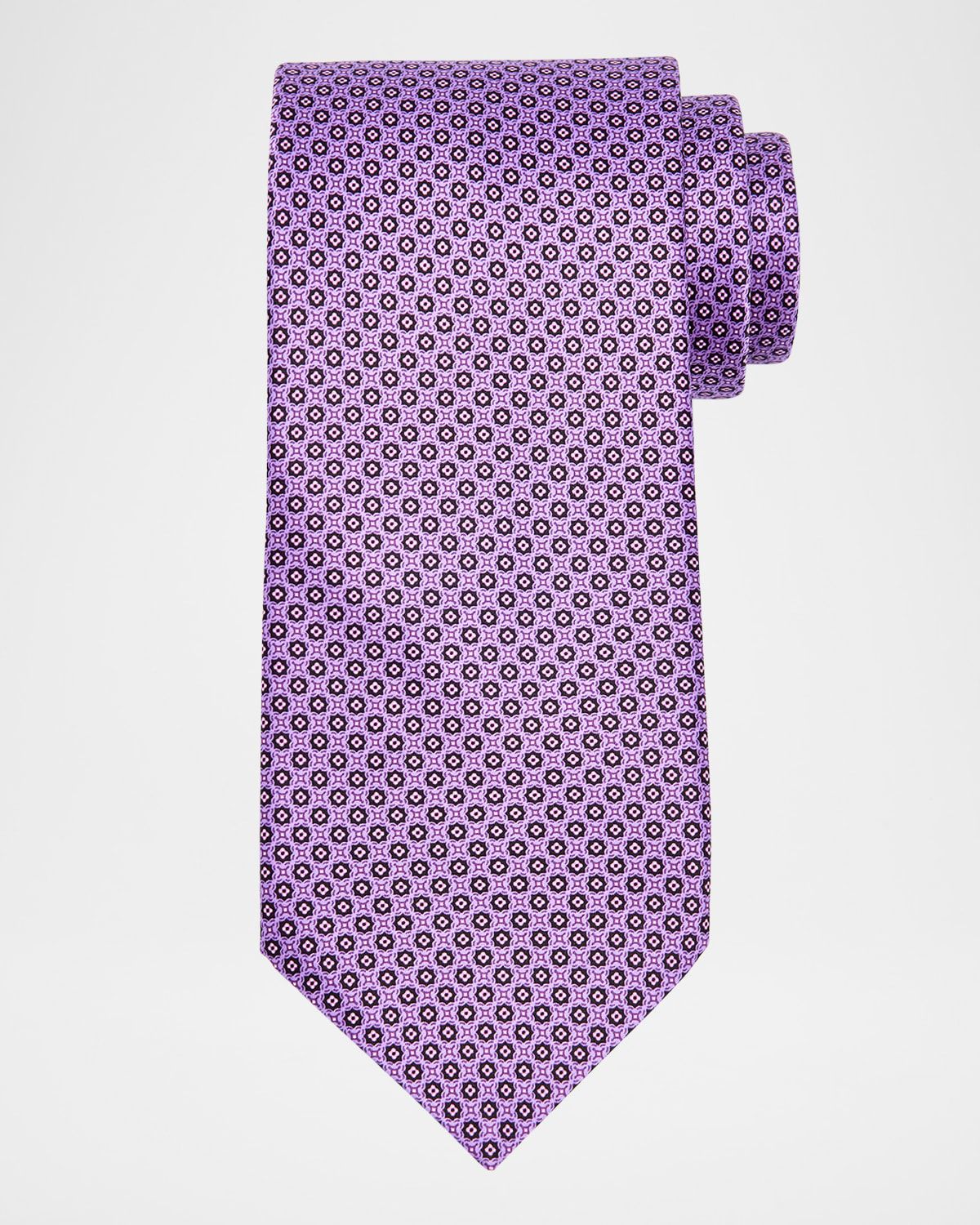 Men & apos;s Micro-Geometric Silk Tie