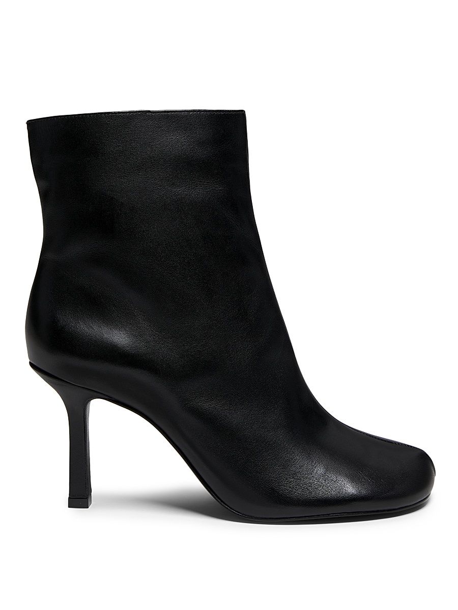 Women's Brielle 100MM Leather Booties - Black - Size 11