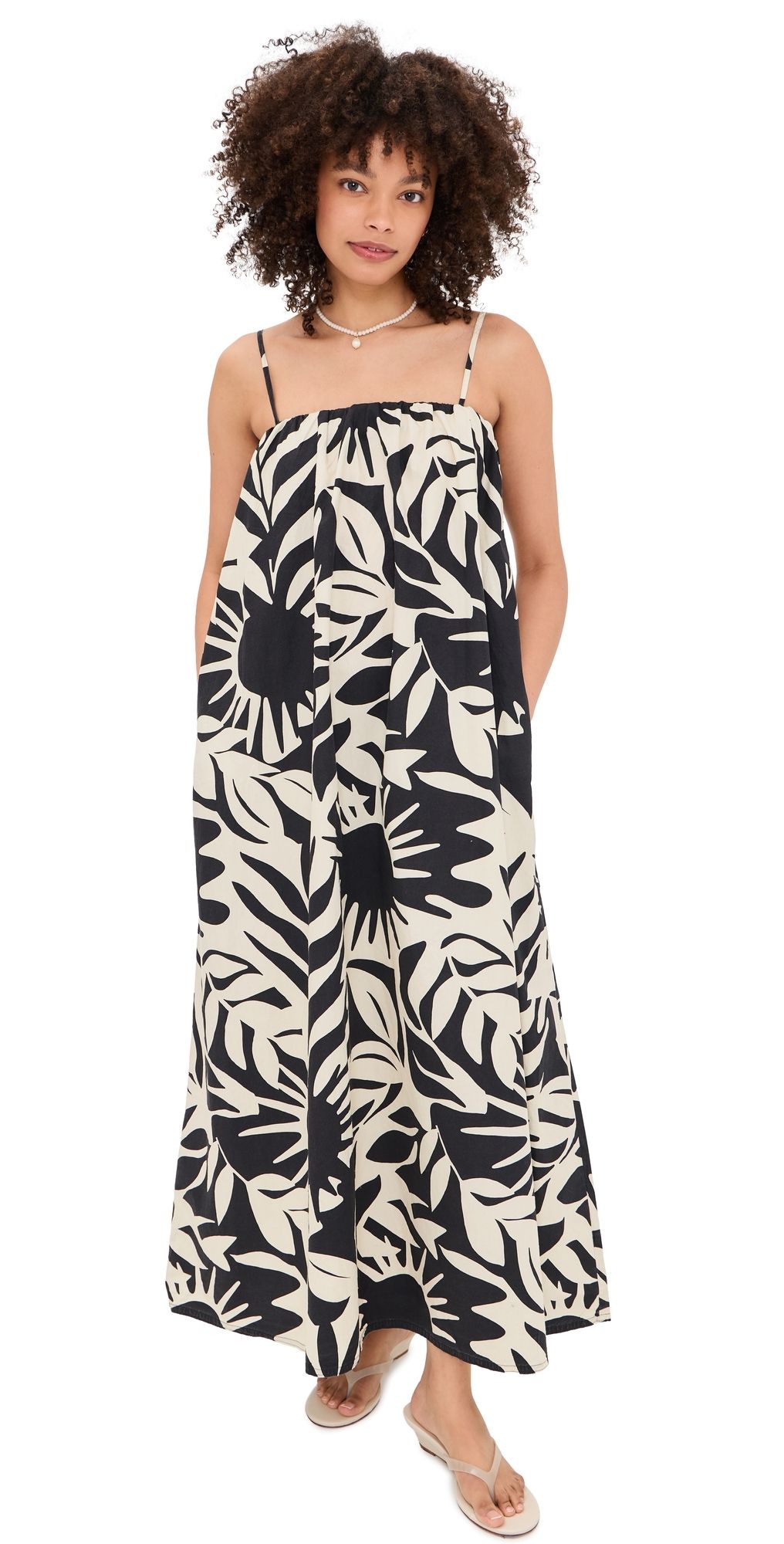 Faherty Coastal Poplin Kaua Dress Garden Sonata XL