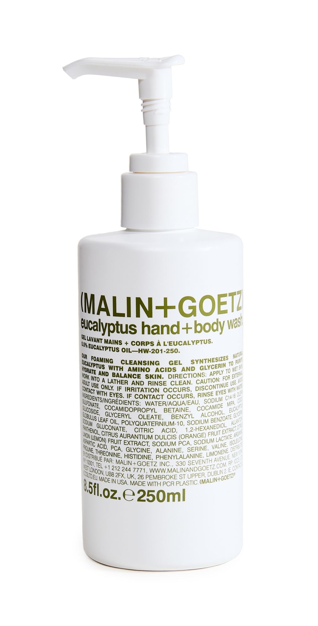 MALIN+GOETZ Eucalyptus Hand and Body Wash Eucalyptus 8.5 oz/250 mL
