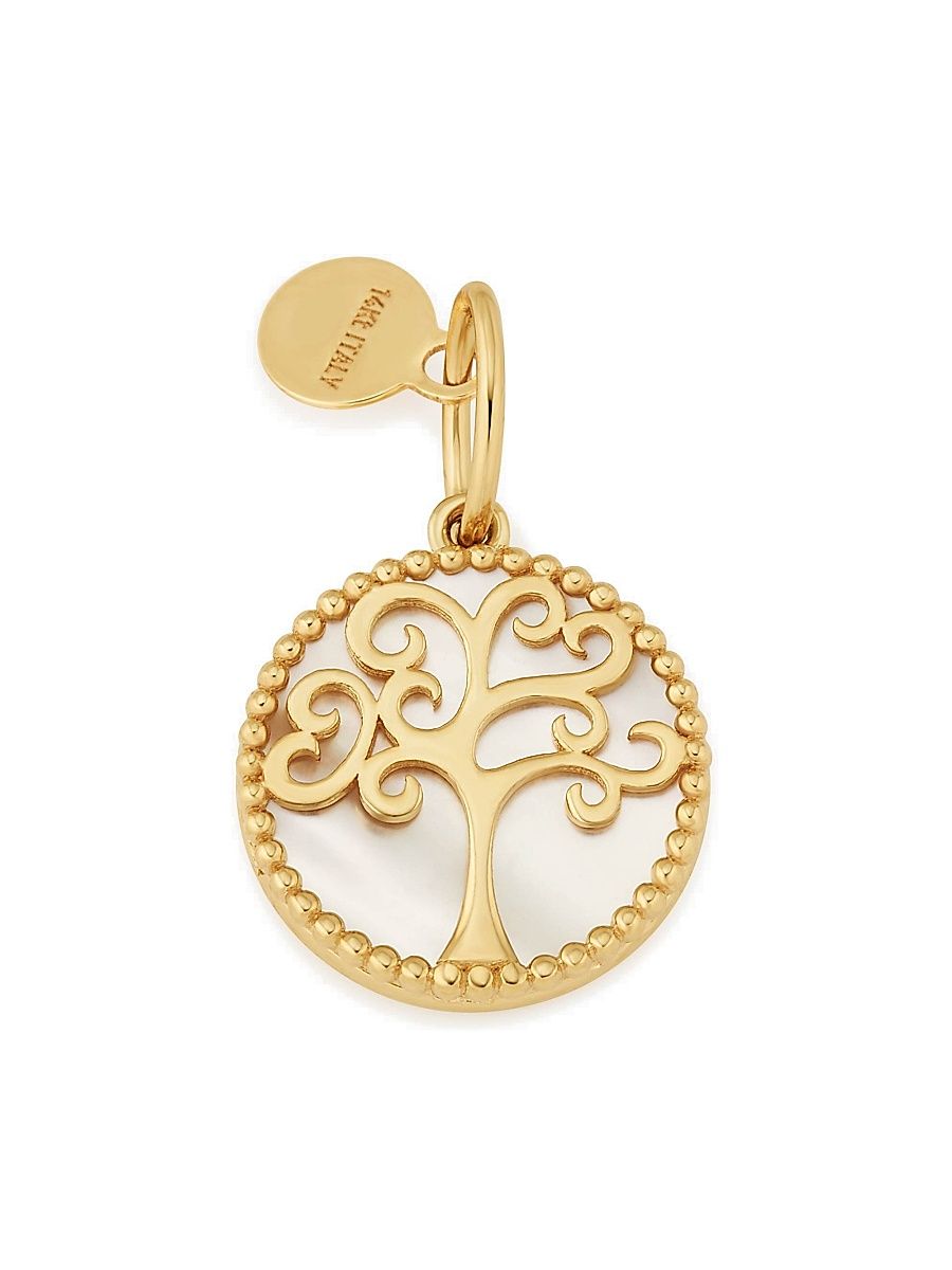 Women's 14K Yellow Gold Tree of Life Pendant Charm - Gold