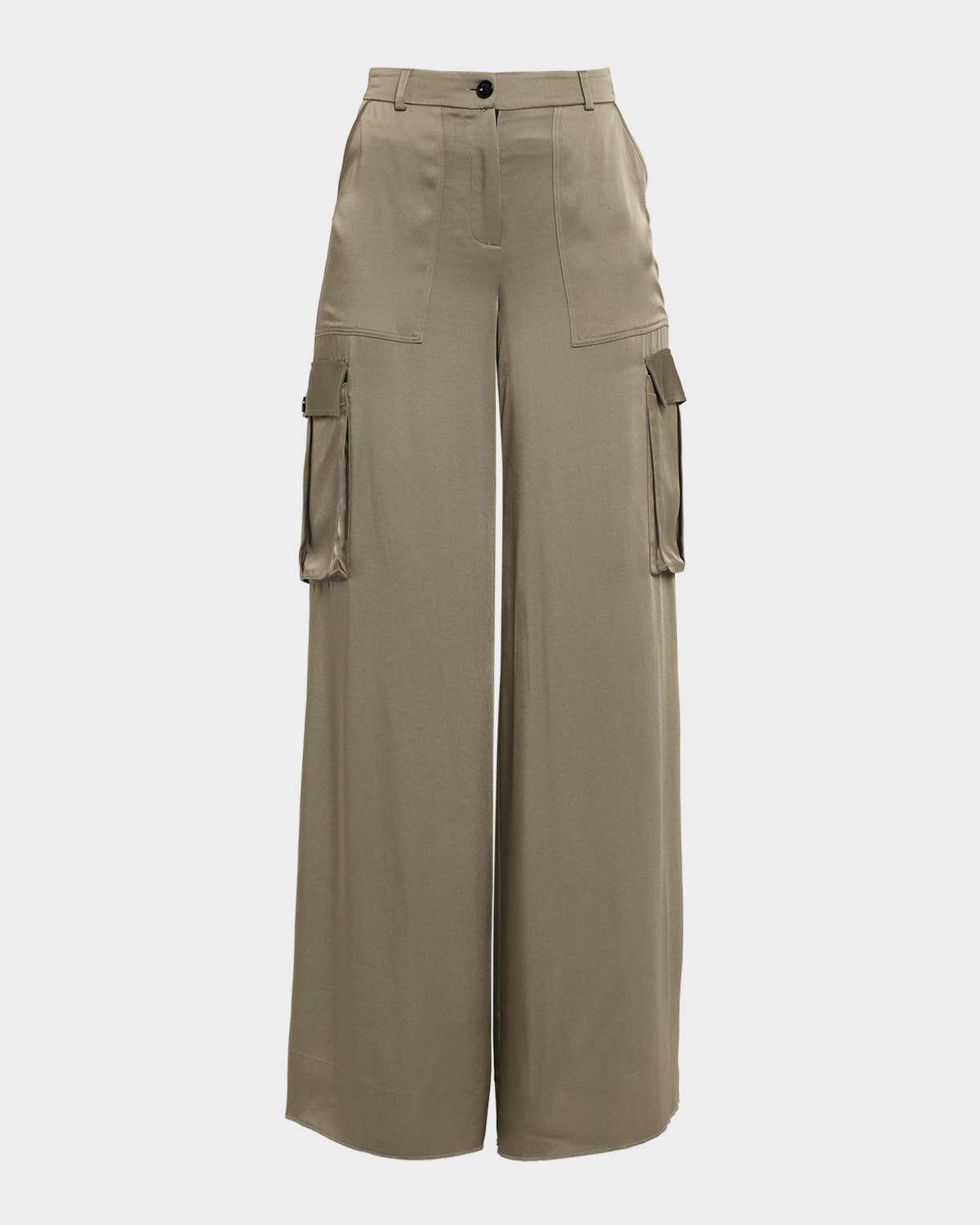 Maia Silky Satin Cargo Pants