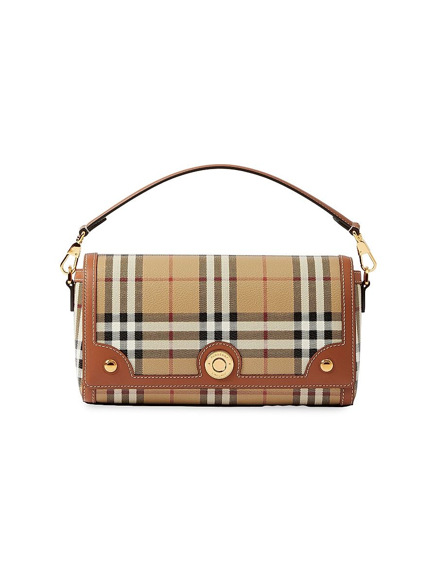 Women's Small Note Check Crossbody Bag - Vintage Check Briar Brown