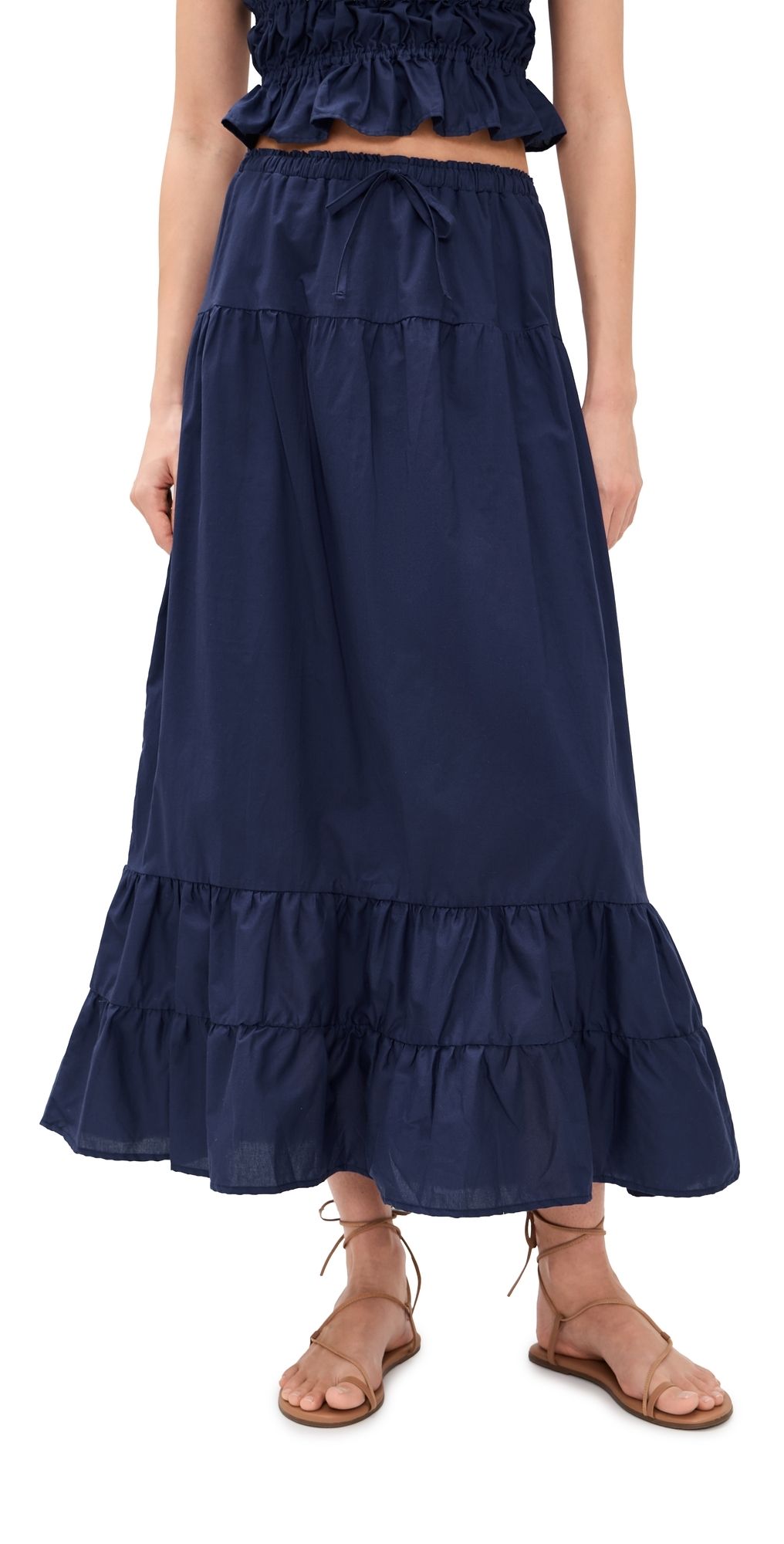 Peixoto Riley Maxi Skirt Navy XS