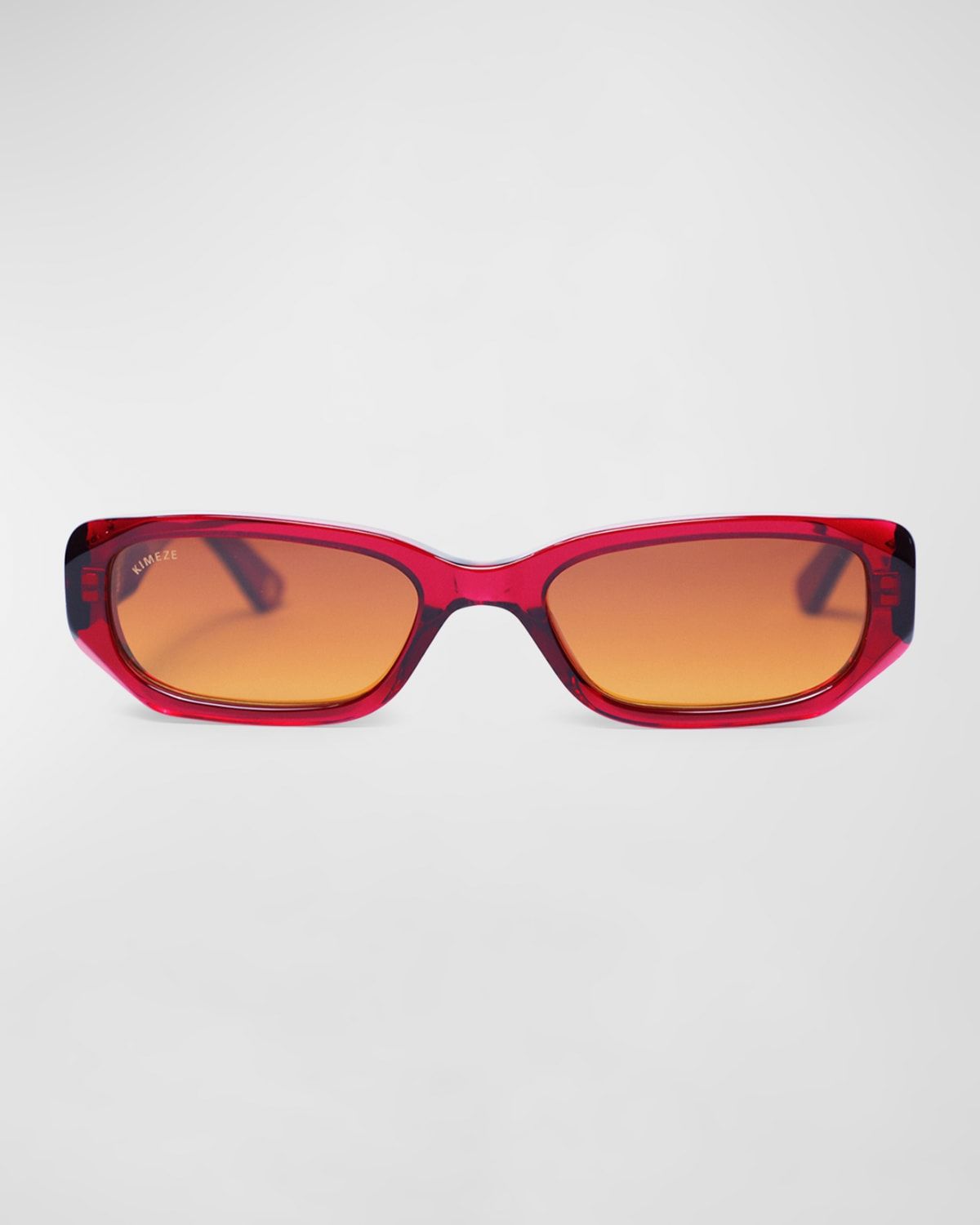 Ore Pink Acetate Rectangle Sunglasses
